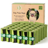 GREENER WALKER Poo Bags for Dog Waste, 540 Poop Bags,Extra Thick Strong 100% Leak Proof Biodegradable Dog Poo Bags(Green)