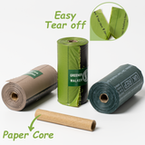 GREENER WALKER Poo Bags for Dog Waste, 540 Poop Bags,Extra Thick Strong 100% Leak Proof Biodegradable Dog Poo Bags(Brown)